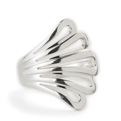 Simply Silver Sterling Silver Fan Ring