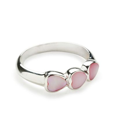 Simply Silver Sterling Silver Pink Mother Of Pearl Triple