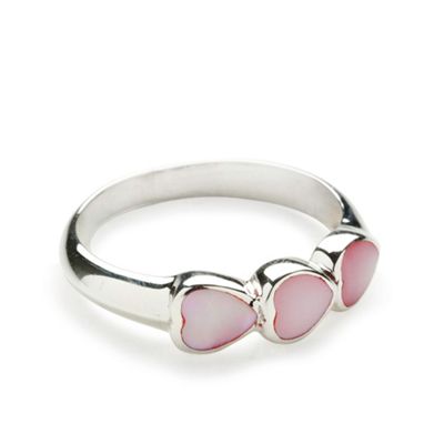 Sterling Silver Pink Mother Of Pearl Triple