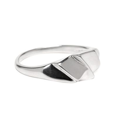 Simply Silver Sterling Silver Jagged Ring