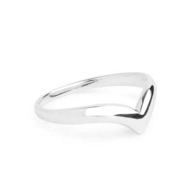 Simply Silver Sterling Silver Wishbone Ring