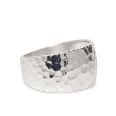 Simply Silver Sterling Silver Hammered Ring