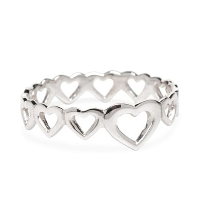 Simply Silver Sterling Silver Open Heart Band Ring