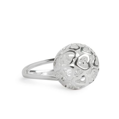 Simply Silver Sterling Silver Filigree Ball Ring