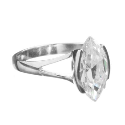 Simply Silver Sterling Silver Cubic Zirconia Marquis Ring