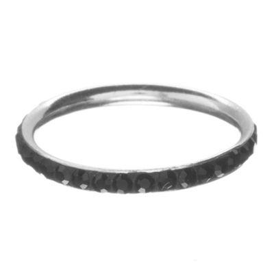 Simply Silver Sterling Silver Pave Crystal Ring
