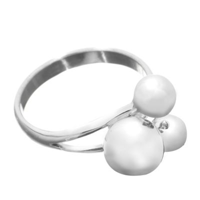 Simply Silver Sterling Silver Triple Ball Ring