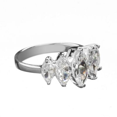 Simply Silver Sterling Silver Marquis Cubic Zirconia Ring