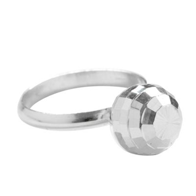Simply Silver Sterling Silver Disco Ball Cut Ring
