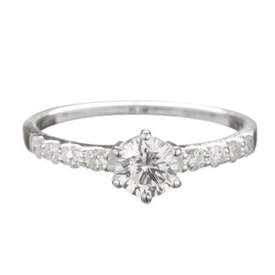 Round Solitaire Cubic Zirconia Band Ring