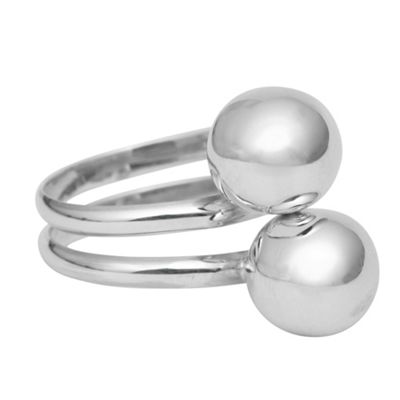 Simply Silver Sterling Silver Double Ball Ring