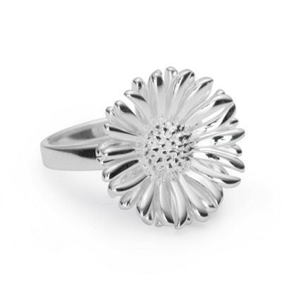 Simply Silver Sterling Silver Large Daisy Ring
