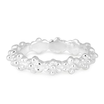 Sterling silver daisy band ring