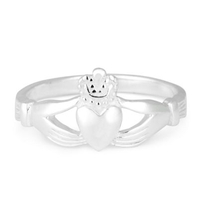 Sterling silver stylish claddagh ring