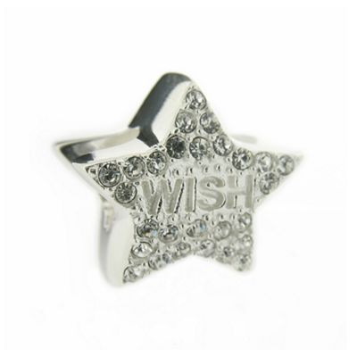 Truth Sterling Silver Cubic Zirconia Wish Star Charm