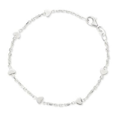 Simply Silver Sterling Silver Mini Heart Bracelet