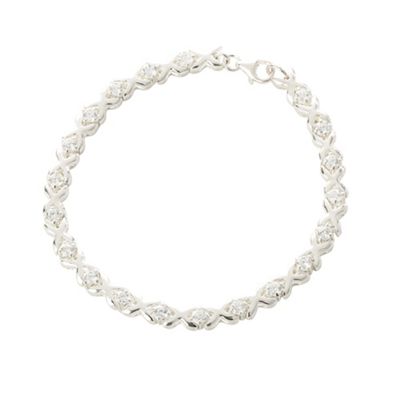 Simply Silver Sterling Silver Criss Cross Bracelet