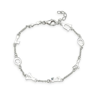 Simply Silver Sterling Silver I Love You Bracelet