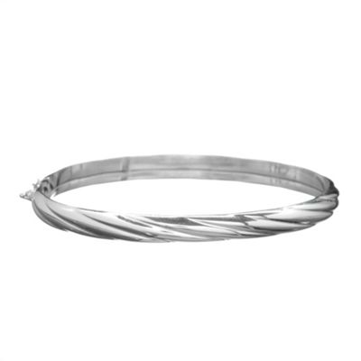 Simply Silver Sterling Silver Twist Bangle