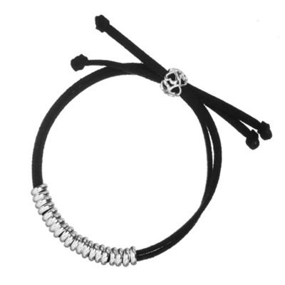 Simply Silver Sterling Silver Ring Threaded Friendship Bracelet