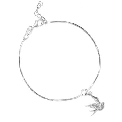 Simply Silver Sterling Silver Swallow Bird Bracelet