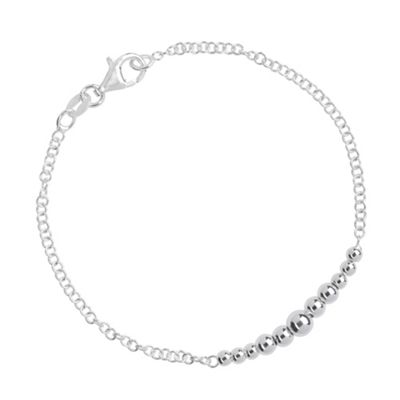 Simply Silver Sterling Silver Beaded Bracelet