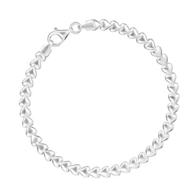 Sterling Silver Smooth Heart Bracelet