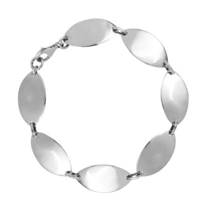 Simply Silver Sterling Silver Polished Oval Link Bracelet