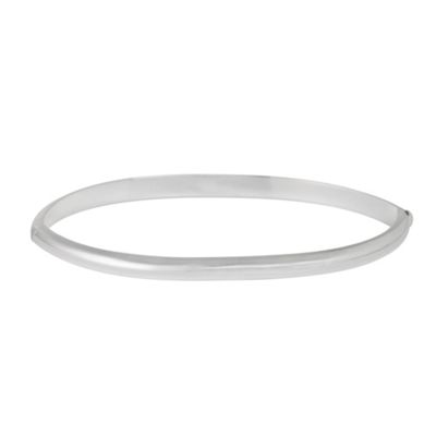 Simply Silver Sterling Silver Plain Hinge Bangle