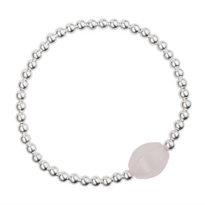 Simply Silver Sterling Silver Bead Stretch Bracelet With