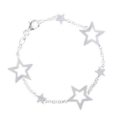 Simply Silver Sterling Silver Star Bracelet