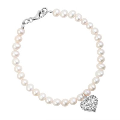 Simply Silver Freshwater Pearl Bracelet With Sterling Silver
