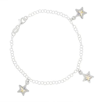 Simply Silver Sterling Silver Aurora Borealis Crystal Star