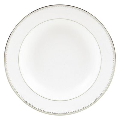 White Grossgrain pasta plate