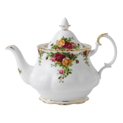 albert royal roses country teapot china debenhams tea pot bone