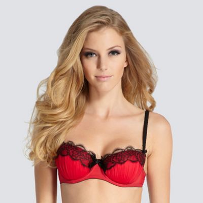 Claudia Pleat Red Bra