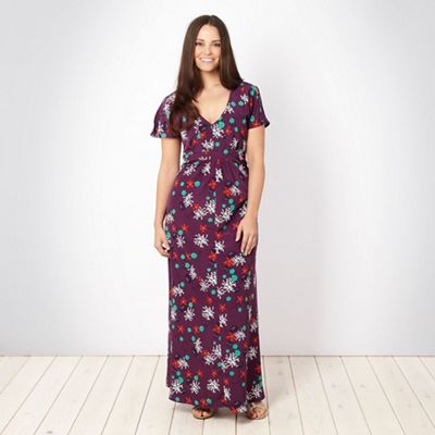 Plum floral maxi dress                                                                                                          