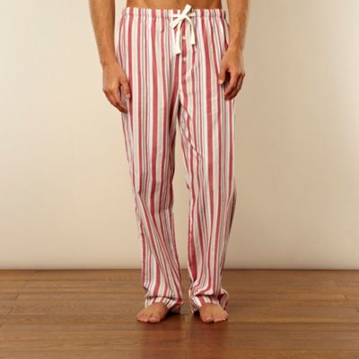 Red multi striped loungewear trousers                                                                                           