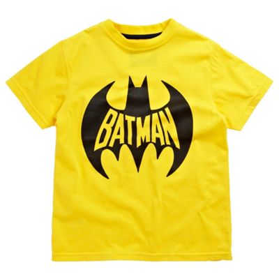 Boys yellow Batman logo t-shirt