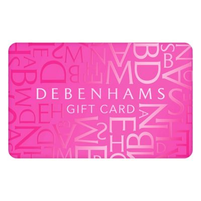 Debenhams Pink gift card- at Debenhams