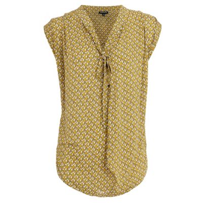 Warehouse Retro drape front blouse