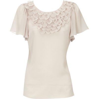 Oasis Laser cut petal blouse