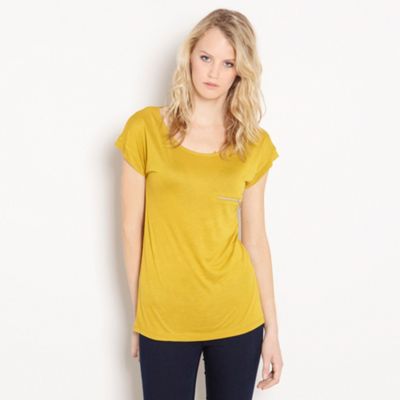 Mustard Zip Pocket Tee