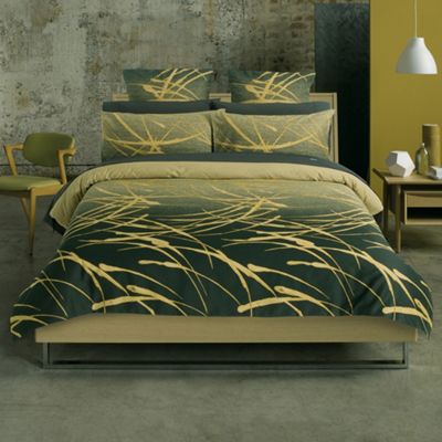 Dark green Lansing bed linen