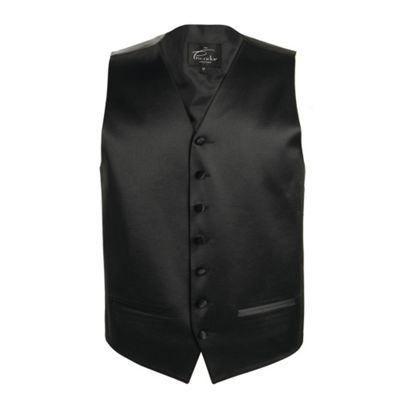 Plain black dress waistcoat Now �24.00 Save 17%