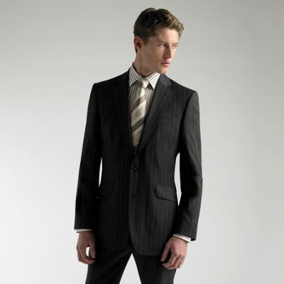 Chocolate Blue Stripe Suit Jacket
