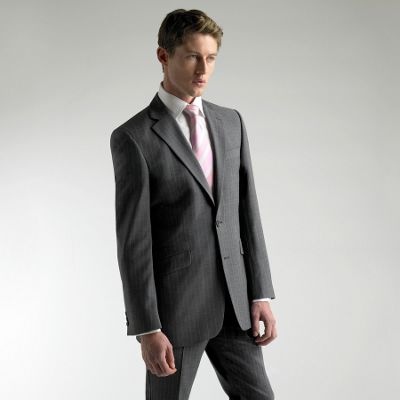 Light Grey Pink Stripe Suit Jacket