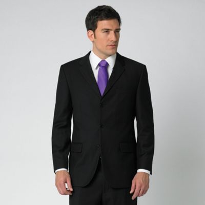 Black Plain Business Suit Jacket