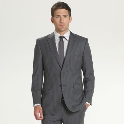 Grey Stripe Luxury Suit Jacket