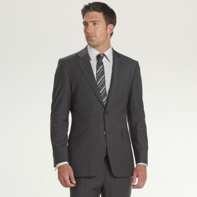 Grey Plain Performance Suit Jacket